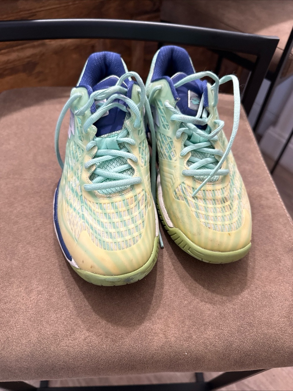 LOTTO Mirage 100 Speed Sneakers in Mint Green and Navy 7.5